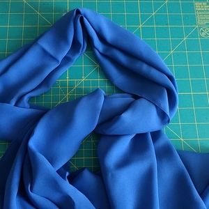 Medium Blue Chiffon Shawl